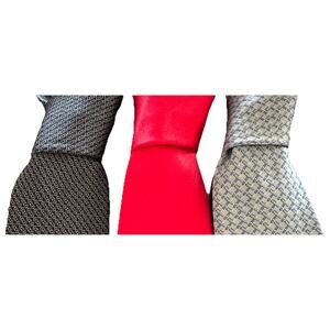 Men’s Necktie Lot-Classic-NICOLE MILLER-ARROW-RBM-Blue/Grey, Red, Black